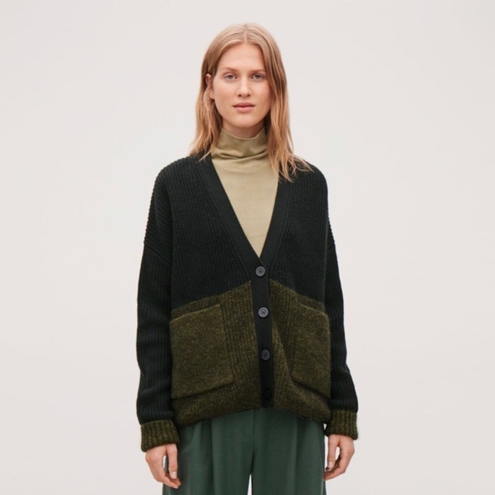 COS Black and Olive Cardigan